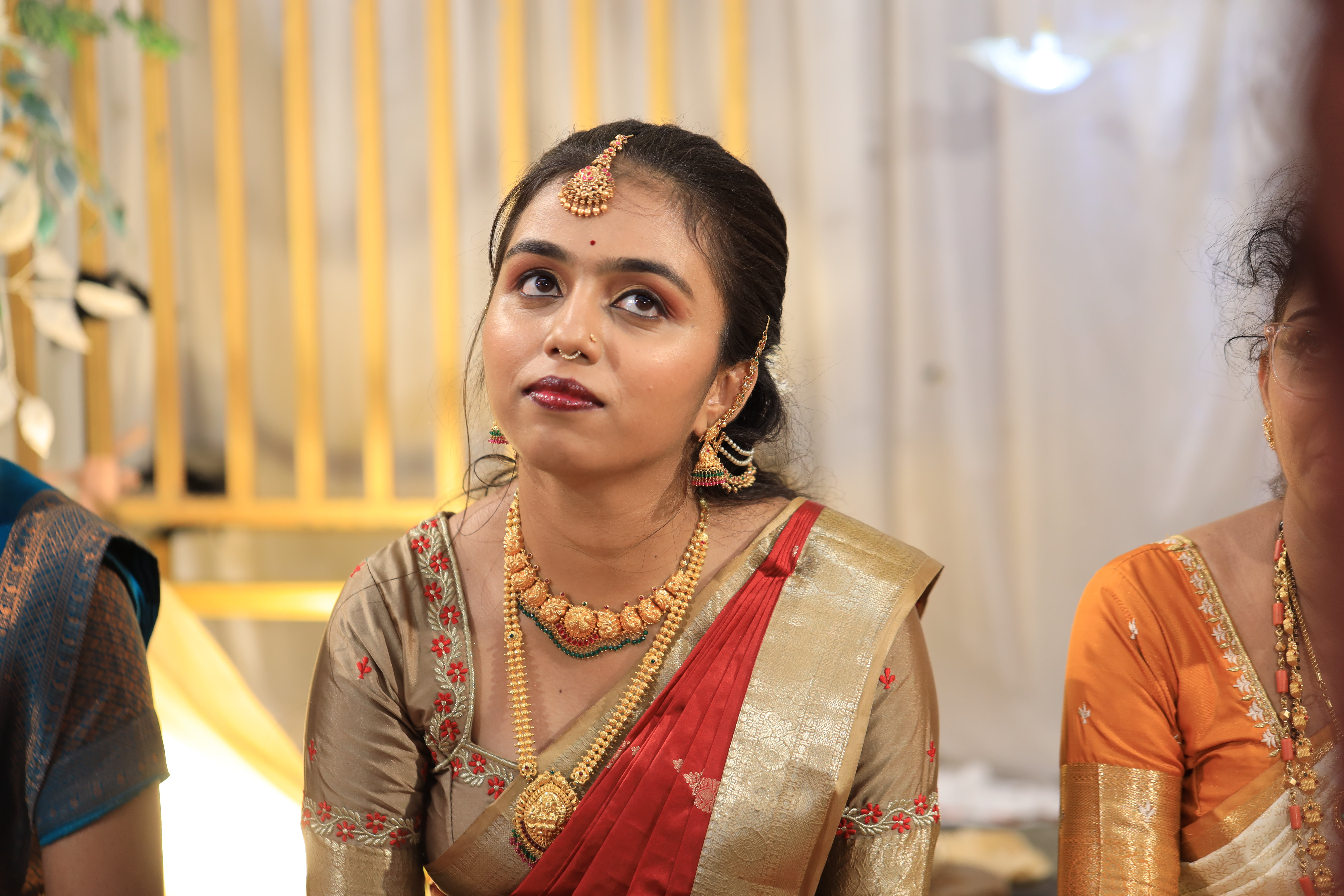 Nanditha looking up